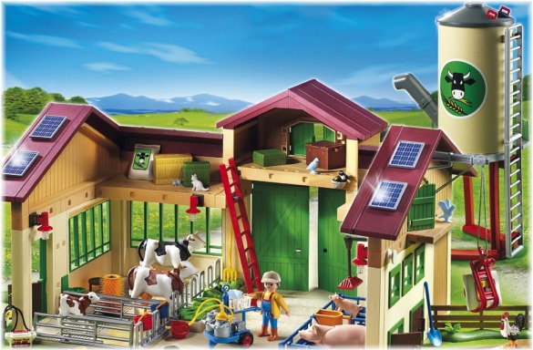 playmobil cow farm